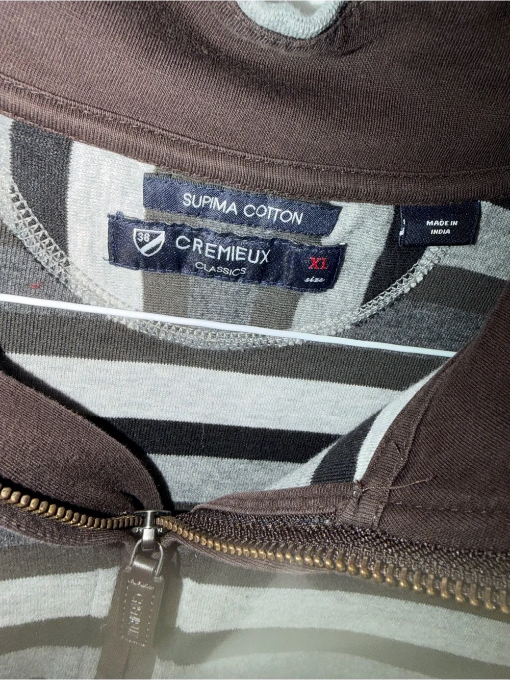 Cremieux Quarter-Zip Striped Sweater